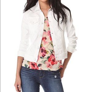 MOTHER Denim White Denim Jacket, Size Medium